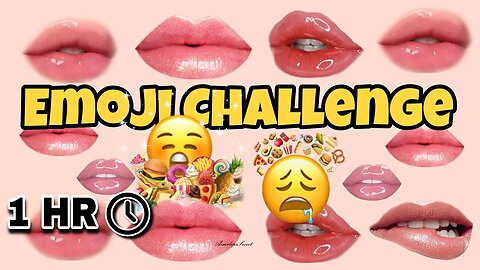 1 HR ⏰👄EMOJI CHALLENGE Mukbang ASMR #emojifoodchallenge #asmreating #asmrsounds