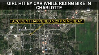 Girl hit by car while riding bike in Charlotte