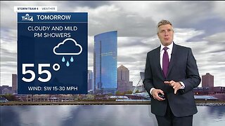 Warmer and breezy Thursday, with afternoon showers