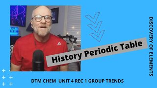 Unit 4 The Periodic Table Recording 1 Periodic Table History and Group Trends