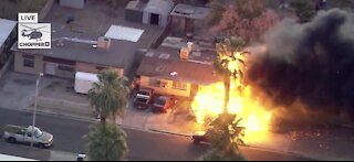 BREAKING: Crews arrived at massive house fire in Las Vegas
