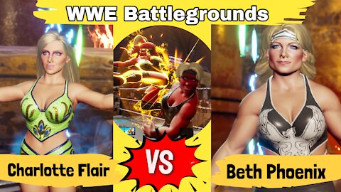 Cat Fight WWE Battlegrounds Charlotte Flair Vs Beth Phoenix