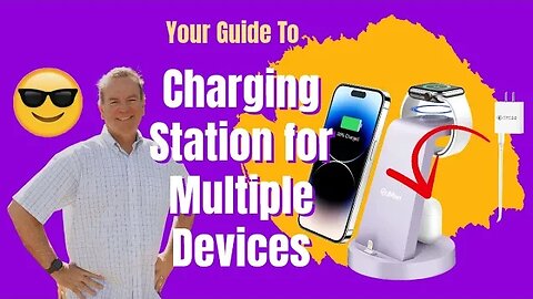 Charging Station for Multiple Devices,3 in 1 Fast Charging Station Dock for iPhone - watch & Airpods