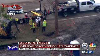 CHOPPER 5: Gas leak evacuates David L. Anderson Middle School in Martin County