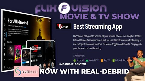 BEST STREAMING Movie and TV Show APP - Flix Vision 2.3.0 with *Real Debrid!