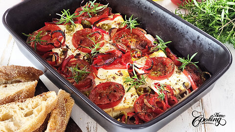 Greek Baked Feta with Tomatoes - Easy Recipe