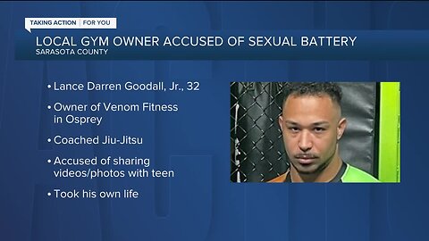 Sarasota Co. jiu-jitsu coach, owner of Venom Fitness, accused of inappropriate sexual activity with teenager