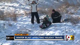 Winter blast affecting holiday travel