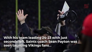 Saints Coach Caught Mocking Fans With "Skol Clap" Seconds Before Vikings Won