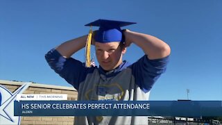 Alden teen graduates with perfect attendance from pre-K to 12th grade
