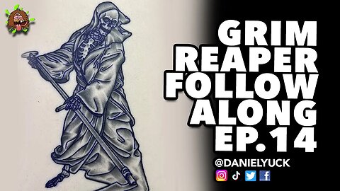 Grim Reaper Follow Along Episode 14 (FREE STENCIL INCLUDED)