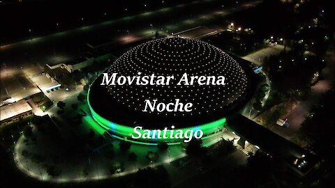 Movistar Arena at night time in Santiago, Chile