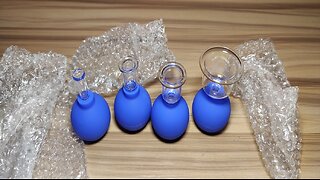 4 Pieces Glass Silicone Cupping Cups