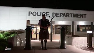 Local bagpipe band honors fallen police officers and fire fighters