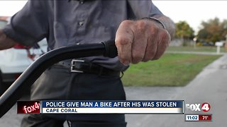 Cape officers replace stolen bike.