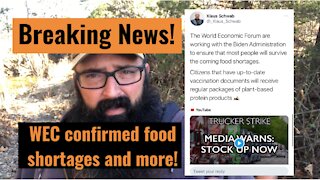 World Economic Forum Tweet and Coming food Shortages