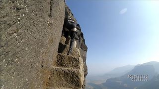 Flight Of Mountain Stairs Make Climbers Dizzy Before Reaching The Top