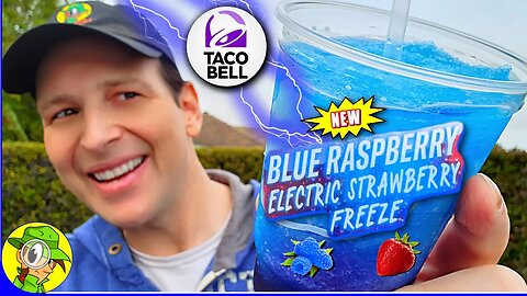 Taco Bell® BLUE RASPBERRY ELECTRIC STRAWBERRY FREEZE® Review 🌮🔔🫐⚡🍓🥶 ⎮ Peep THIS Out! 🕵️‍♂️