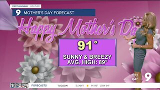 Breezy and cooler for Mother's Day weekend