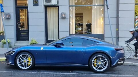 Stunning Ferrari Roma with yellow calipers [4k 60p]