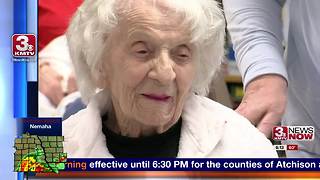 Woman, 107, celebrates birthday near birthplace