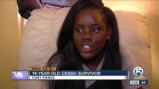14-year-old who survived fiery crash in St. Lucie County speaks out