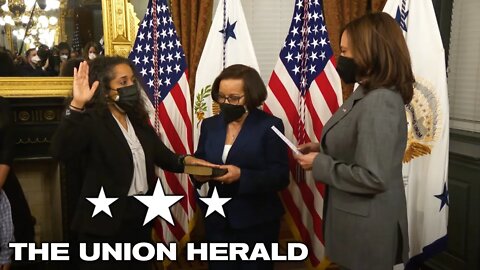 VP Harris Swears-In Julissa Reynoso Pantaleón as the United States Ambassador to Spain and Andorra