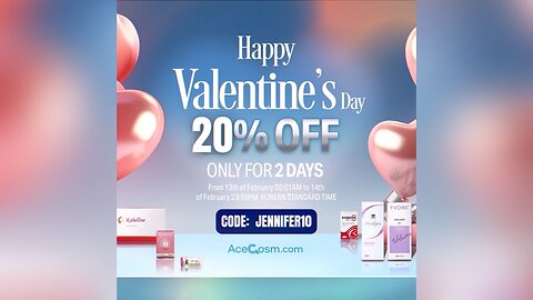 Save 20% with JENNIFER10 Acecosm's Valentines Day Sale! 💜💕