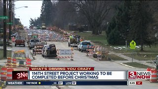Construction on 114th Street expected to be finished by Christmas