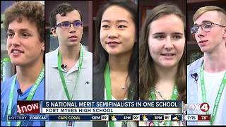 Five National Merit Scholarship Program semifinalists selected at Fort Myers High School - 7am live report