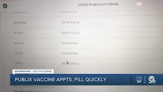 COVID-19 vaccine appointments at Publix fill up quickly Friday morning