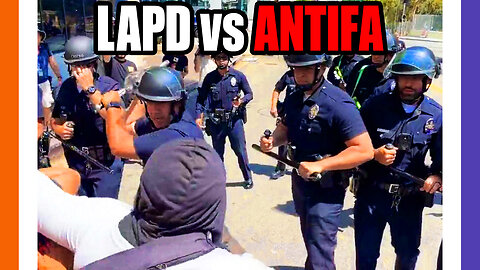 LAPD Man Handles Antifa Counter Protestors