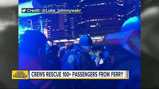 Crews rescue 100+ passengers from ferry in Manhattan
