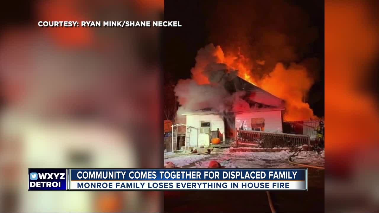 Community comes together for family displaced by Monroe house fire