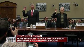 Testimony claims Snyder lied under oath on Flint