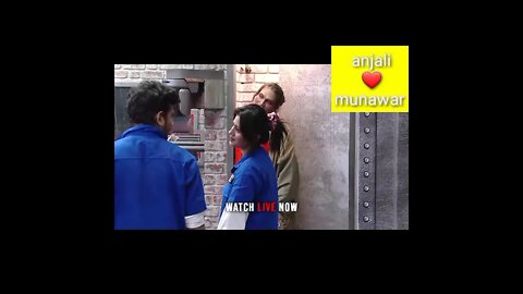 anjali munawar cute love moment ❤️, munawar anjali love 😍 #shorts #shortsfeed #viral #meme #lockupp