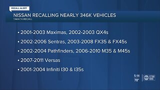 Nissan adds nearly 346K vehicles to Takata recall saga