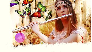 Flute and Piano: Beautiful Relaxing Music and Water Sounds