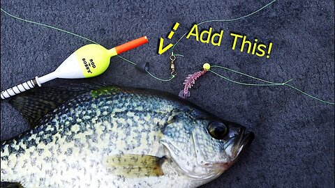 Catch Crappie in Deep water with this Simple Bobber Setup (How to tie Slip Bobber)