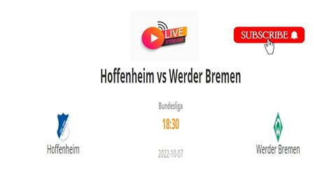 TSG Hoffenheim VS Werder Bremen Live | Bundesliga Live 2022