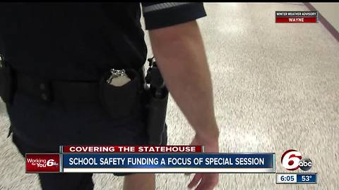School safety funding will be a focus of the special session with Indiana lawmakers