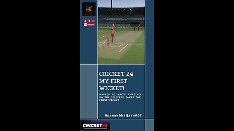 Cricket 24: My First Wicket! Naveen Ul Haq Amazing Swing Delivery Takes The First Wicket #cricket24