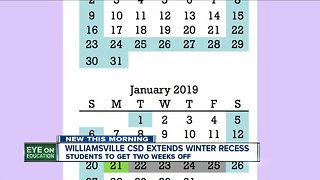 Williamsville schools just upped the amount of time off students have around the holidays