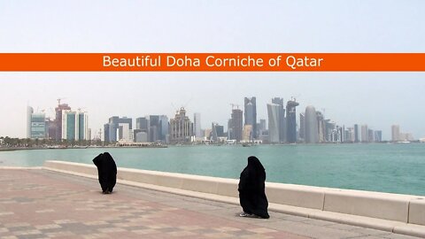 Doha Corniche of Qatar on the Beach. Beautiful. #shorts