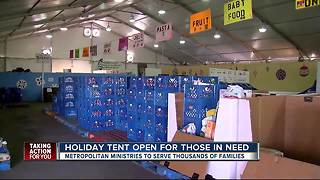 Holiday tent open for those in need