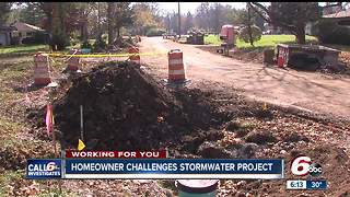 Homeowner challenges storm water project on Indianapolis' east side