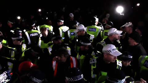 TSG POLICE FACE OFF WITH PROTESTERS PARLIEMENT SQUARE #MILLIONMASKMARCH