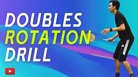 Doubles Rotation Drill Badminton Practice with Coach Kowi Chandra English with Indonesian Subtitles