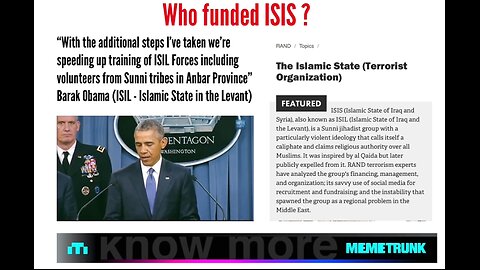 Who funded ISIS? Barrack Hussein Obama