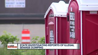 State investigating reports of illegal sewage dumping